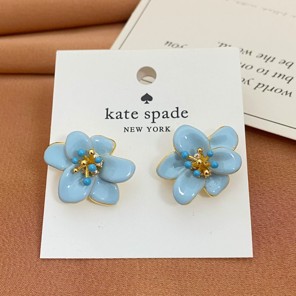 Kate SPADE Enamel Flower Stud Earrings Metal